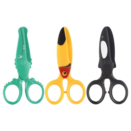 3 PCs Multifunktionale Schere Training Schere Cartoon Tierschere Sicherheitsschere Mit Komfortables 3 PCs Multifunktionale Schere Training Schere Cartoon Tierschere Sicherheitsschere Mit Komfortables von Zxfdsfdbnm