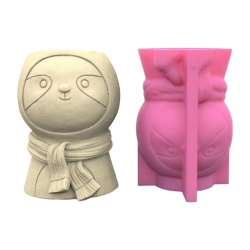 3D-Faultier-Blumentöpfe, Epoxidharz-Formen, Stifthalter, Zement-Pflanzgefäß, Silikon, Heimdekoration 3D-Faultier-Blumentöpfe, Epoxidharz-Formen, Stifthalter, Zement-Pflanzgefäß, Silikon, Heimdekoration von Zxfdsfdbnm