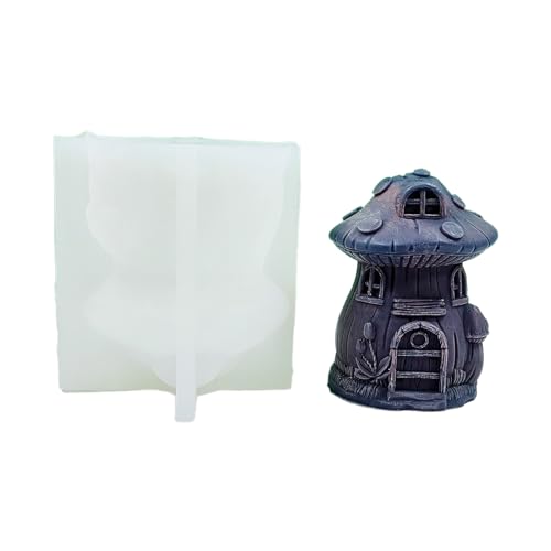 3D Pilzhaushausform Praktische Silikonform Epoxidharz Dekoration Schimmel Miniaturhausform Handgefertigte Geschenke von Zxfdsfdbnm