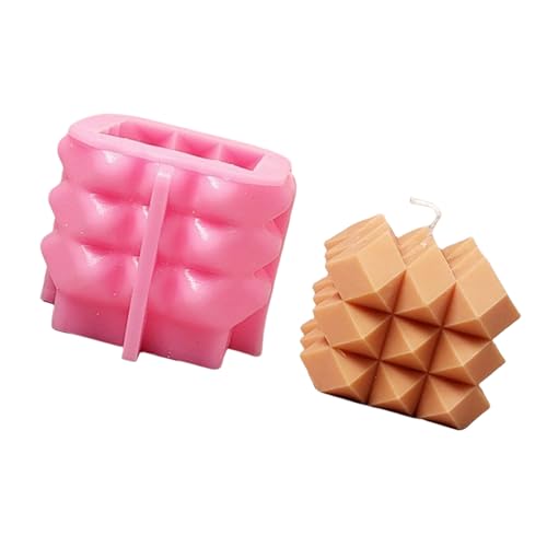 3D-Silikonformen in Würfelform für Epoxidharz, Seife, Weihnachtsgeschenk, kubische Form von Zxfdsfdbnm