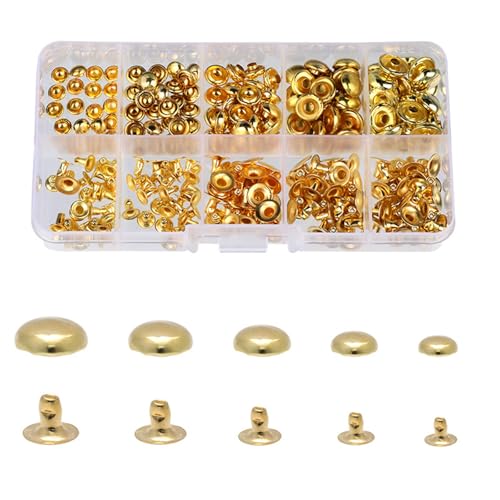 40–200 Stück Nieten für Schmuckherstellung, 6 mm - 10 mm, Knopfverschlüsse, Ledernieten für Ledergürtel, Kleidung, Jacken, Schuhe 40–200 Stück Nieten für Schmuckherstellung, 6 mm - 10 mm, Knopfverschlüsse, Ledernieten für Ledergürtel, Kleidung, Jacken, Schuhe von Zxfdsfdbnm