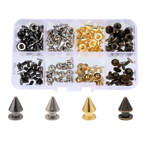 40–200 Stück Nieten für Schmuckherstellung, 6 mm - 10 mm, Knopfverschlüsse, Ledernieten für Ledergürtel, Kleidung, Jacken, Schuhe 40–200 Stück Nieten für Schmuckherstellung, 6 mm - 10 mm, Knopfverschlüsse, Ledernieten für Ledergürtel, Kleidung, Jacken, Schuhe von Zxfdsfdbnm
