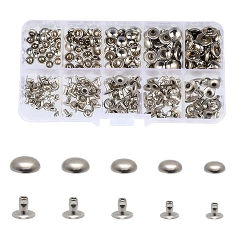 40–200 Stück Nieten für Schmuckherstellung, 6 mm - 10 mm, Knopfverschlüsse, Ledernieten für Ledergürtel, Kleidung, Jacken, Schuhe 40–200 Stück Nieten für Schmuckherstellung, 6 mm - 10 mm, Knopfverschlüsse, Ledernieten für Ledergürtel, Kleidung, Jacken, Schuhe von Zxfdsfdbnm