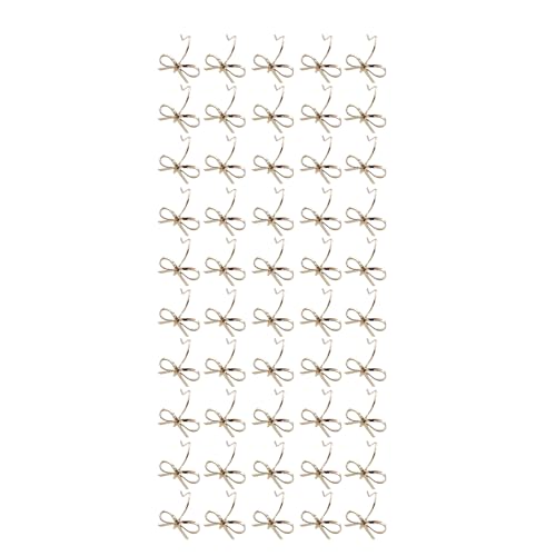 50 Stück stabile Legierung Bowknot Ohrringhaken mit Verschlüssen, Mode-Accessoire für Damenschmuck, Bastelbedarf von Zxfdsfdbnm