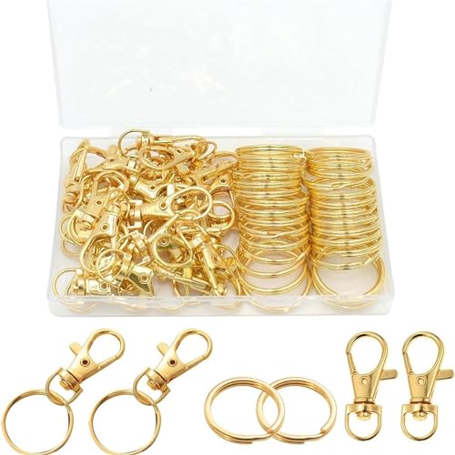 60pcs Metall Lobster Klauenverschluss Mit Schlüsselringen Für Lanyard Clip Hook Schwenkverschluss Clip Keychain Making 60pcs Metall Lobster Klauenverschluss Mit Schlüsselringen Für Lanyard Clip Hook Schwenkverschluss Clip Keychain Making von Zxfdsfdbnm