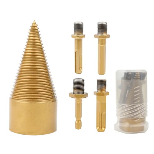 Brennholzbohrer-Set, Holzspalter, Bohrer, abnehmbare elektrische Holzbohrer, Schraubkegelschraubendreher, quadratisch, rund, 32/42 mm Brennholzbohrer-Set, Holzspalter, Bohrer, abnehmbare elektrische Holzbohrer, Schraubkegelschraubendreher, quadratisch, rund, 32/42 mm von Zxfdsfdbnm