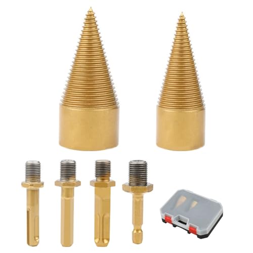 Brennholzspalter Bohrer Abnehmbare Holzspalter Bohrer Schraube Kegel Anzündspalter Bohrer Set von Zxfdsfdbnm