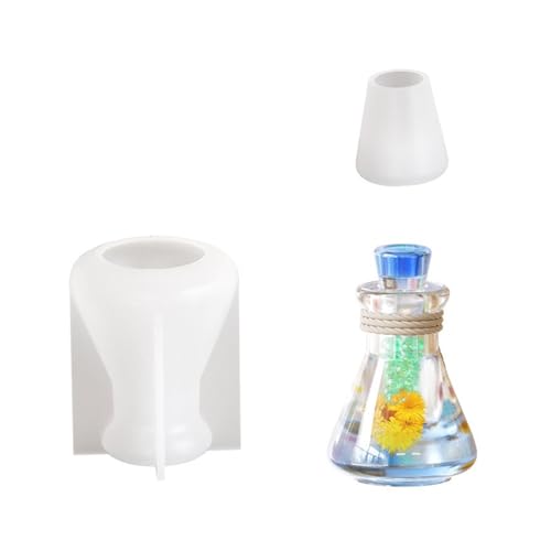 Epoxidharz Driftflasche Form Herzförmige Wunschflasche Anhänger Schimmel Nacht Licht Schlüsselbund Schmuck Schmuck Silikonform Machen von Zxfdsfdbnm