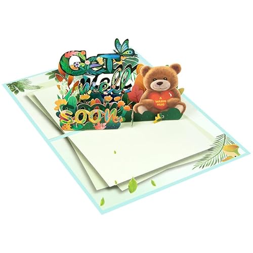 GetWellSoon Pop-Up-Karte mit Umschlag, 3D-Grußkarte, Notizen, Strumpf, Geschenk für Freunde, Urlaub GetWellSoon Pop-Up-Karte mit Umschlag, 3D-Grußkarte, Notizen, Strumpf, Geschenk für Freunde, Urlaub von Zxfdsfdbnm