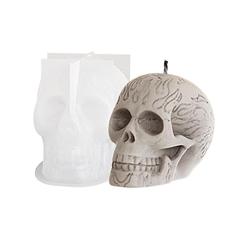 Halloween-Totenkopf-Silikonform für Zement, Gips, Epoxidharz, Schokolade, Kuchen, Backformen, Heimdekorationen Halloween-Totenkopf-Silikonform für Zement, Gips, Epoxidharz, Schokolade, Kuchen, Backformen, Heimdekorationen von Zxfdsfdbnm