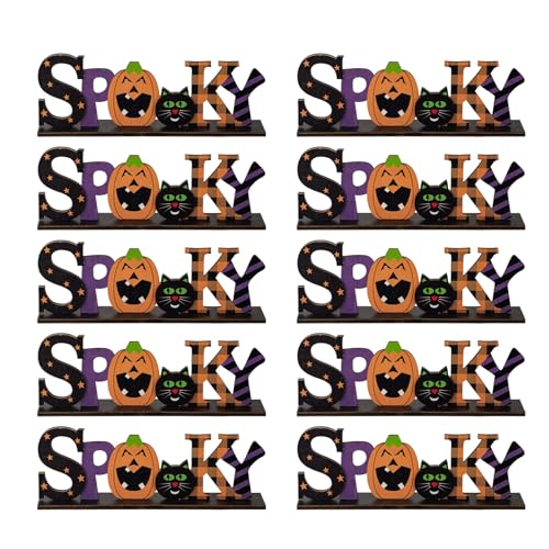 Handgefertigte Holzstücke mit Halloween-Thema, Halloween-Feier, Holzbuchstaben mit realistischen Details zur Dekoration Handgefertigte Holzstücke mit Halloween-Thema, Halloween-Feier, Holzbuchstaben mit realistischen Details zur Dekoration von Zxfdsfdbnm