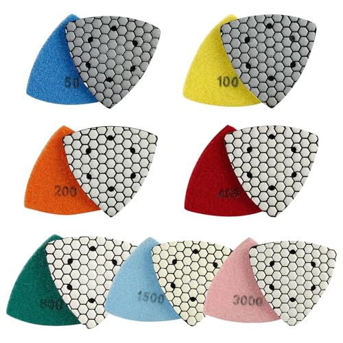 Hochleistungs-Stein-Trocken-Polierpads, quadratisch, Trockenschleifpad, einfach zu verwenden, für glatte Oberflächen auf verschiedenen Oberflächen von Zxfdsfdbnm