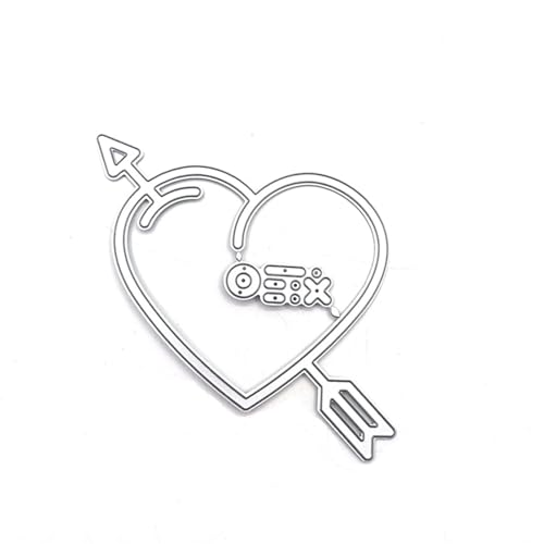 Metall-Stanzformen "Happy Valentine's Day", Schablonen für Fotokarten, Alben, Scrapbooking, Dekorationen von Zxfdsfdbnm