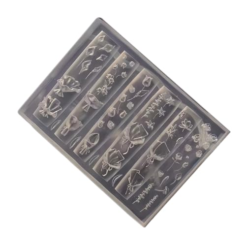 Silikonform mit Blumenmotiv, einzigartig, geprägte Nägel, Zubehör, Schmuckzubehör, praktisches Prägewerkzeug für Nägel Silikonform mit Blumenmotiv, einzigartig, geprägte Nägel, Zubehör, Schmuckzubehör, praktisches Prägewerkzeug für Nägel von Zxfdsfdbnm