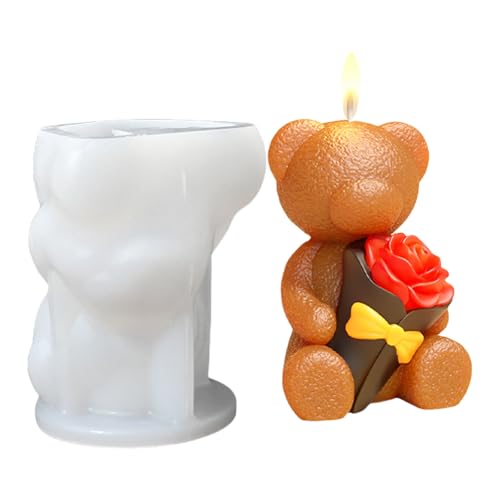 Silikonformen für Epoxidharz, Seifenherstellung, Fondant, 3D-Kaninchen, Bär, Tier, für Schokolade, Süßigkeiten Silikonformen für Epoxidharz, Seifenherstellung, Fondant, 3D-Kaninchen, Bär, Tier, für Schokolade, Süßigkeiten von Zxfdsfdbnm