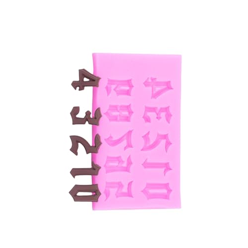 Silikonformen mit Buchstaben und Zahlen, Seifenformen für Epoxidharz, Fondant, Schokolade, Kuchenformen, Backwerkzeug von Zxfdsfdbnm