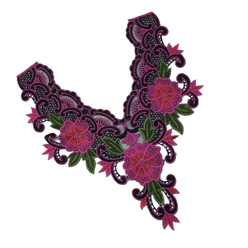Spitzenblume Applikationen Frauen Hochzeitskleid Halsband Elegante Stickspitze Für Persönlichkeitskleidungsstile von Zxfdsfdbnm