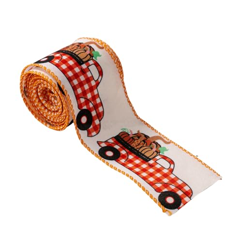 Thanksgiving-Kürbisband zum Basteln und Verpacken von Herbsternte, Polyesterbänder, 4,5 m von Zxfdsfdbnm