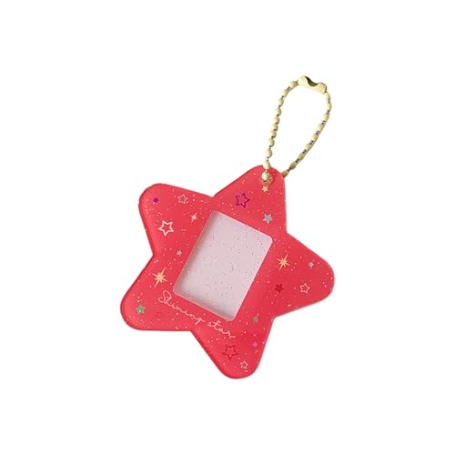 Tragbarer Glitzerstern-Kartenhalter aus Acryl, eleganter Schlüsselanhänger für einfachen Transport und sichere Aufbewahrung von Zxfdsfdbnm