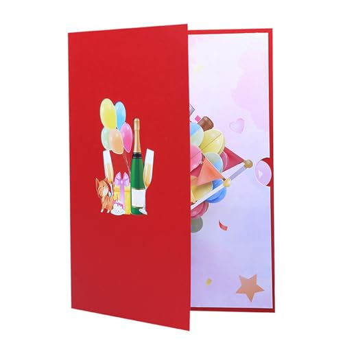 Zxfdsfdbnm 3D Ballon Und Weinglas Grußkarte Mit Umschlag Überraschung Party Einladungskarte Geburtstagsfeier Vorräte Zxfdsfdbnm 3D Ballon Und Weinglas Grußkarte Mit Umschlag Überraschung Party Einladungskarte Geburtstagsfeier Vorräte von Zxfdsfdbnm