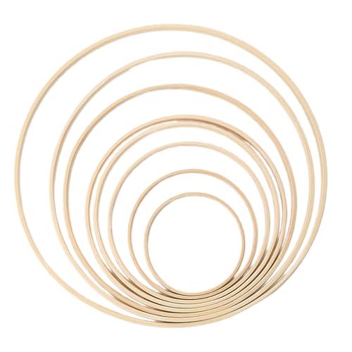 Zxfdsfdbnm Bambus-Kranz-Ringe, Blumenreifen, Traumfänger, Bastelreifen für Hochzeitskränze und Wandbehang, 9 Stück Zxfdsfdbnm Bambus-Kranz-Ringe, Blumenreifen, Traumfänger, Bastelreifen für Hochzeitskränze und Wandbehang, 9 Stück von Zxfdsfdbnm