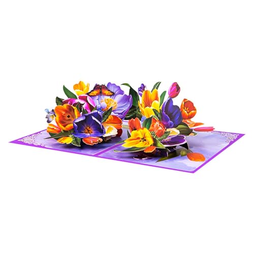 Zxfdsfdbnm Bunte Schmetterlingsblumenkarten Einzigartige Popup Geburtstagsgrußkarten Spezielles Geschenk Für Freunden Und Familienhandwerksvorräte von Zxfdsfdbnm