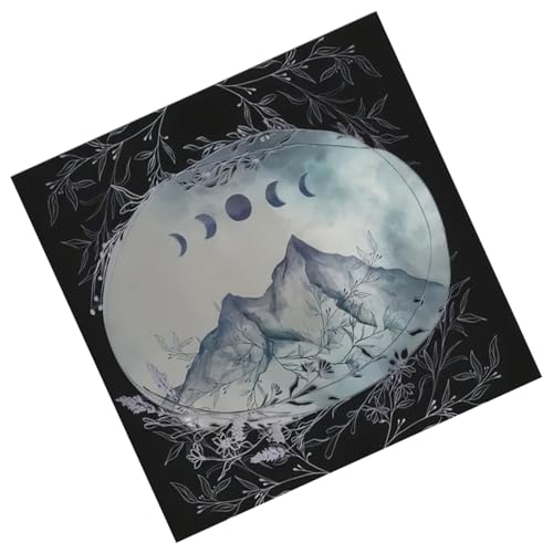 Zxfdsfdbnm Divinations Tischdecke Moon Mountain Astrologie Tarotkarte Tischdecke Altars Stoff Göttlichkeit Brettspiel Accessoire von Zxfdsfdbnm