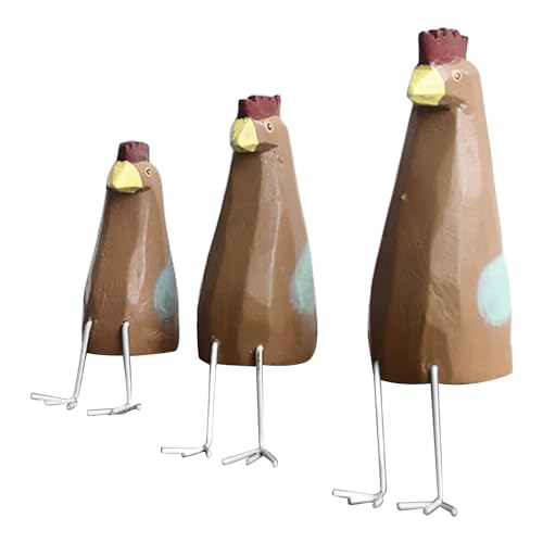 Zxfdsfdbnm Holzfiguren, Hühnerfiguren, 3 Stück, lustige und moderne Tierskulpturen für Zuhause, Küche und Büro, Schreibtisch-Dekorationen Zxfdsfdbnm Holzfiguren, Hühnerfiguren, 3 Stück, lustige und moderne Tierskulpturen für Zuhause, Küche und Büro, Schreibtisch-Dekorationen von Zxfdsfdbnm