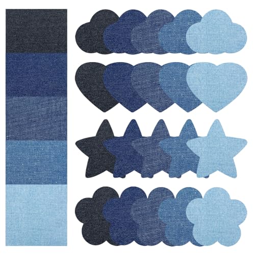 Zxfdsfdbnm Jeans-Flicken zum Aufbügeln, 5 Farben, zum Aufbügeln für Jeans, Jacken, Kleidung, Reparatur und Dekoration, 25 Stück Zxfdsfdbnm Jeans-Flicken zum Aufbügeln, 5 Farben, zum Aufbügeln für Jeans, Jacken, Kleidung, Reparatur und Dekoration, 25 Stück von Zxfdsfdbnm