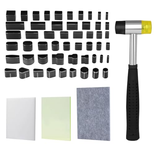 Zxfdsfdbnm Lederwerkzeuge, Lederschnitzwerkzeug, Leder-Stempelwerkzeuge mit Hammerschneidematte, Lederlochwerkzeug für Handwerk Zxfdsfdbnm Lederwerkzeuge, Lederschnitzwerkzeug, Leder-Stempelwerkzeuge mit Hammerschneidematte, Lederlochwerkzeug für Handwerk von Zxfdsfdbnm