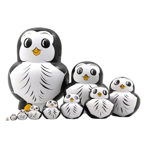 Zxfdsfdbnm Matroschka Russische Nesting-Puppen, Set mit 10 handbemalten Holzfiguren, Dekore Pinguine, Basteln für Ausstellungspuppen Zxfdsfdbnm Matroschka Russische Nesting-Puppen, Set mit 10 handbemalten Holzfiguren, Dekore Pinguine, Basteln für Ausstellungspuppen von Zxfdsfdbnm