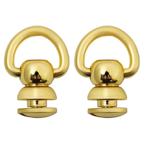 Zxfdsfdbnm Metallnieten, 360 Grad drehbar, D-Ringe, Nieten, für Ledertaschen, Handtaschen, Accessoires, 2 Stück von Zxfdsfdbnm