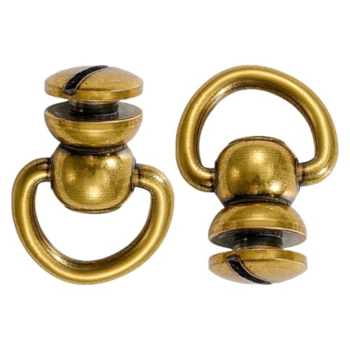 Zxfdsfdbnm Metallnieten, 360 Grad drehbar, D-Ringe, Nieten, für Ledertaschen, Handtaschen, Accessoires, 2 Stück von Zxfdsfdbnm
