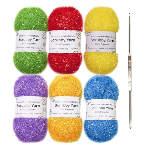 Zxfdsfdbnm Polyester-Garn mit Haken, handgefertigtes Garn, Häkelgarn, Strickgarn für Strickbegeisterte und Handwerker von Zxfdsfdbnm