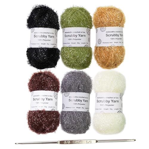 Zxfdsfdbnm Polyester-Garn mit Haken, handgefertigtes Garn, Häkelgarn, Strickgarn für Strickbegeisterte und Handwerker von Zxfdsfdbnm