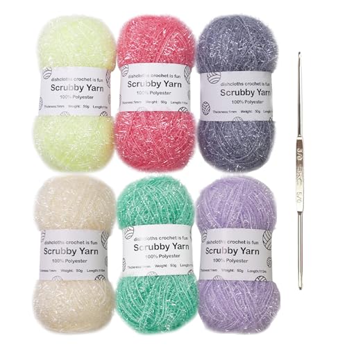 Zxfdsfdbnm Polyester-Garn mit Haken, handgefertigtes Garn, Häkelgarn, Strickgarn für Strickbegeisterte und Handwerker von Zxfdsfdbnm