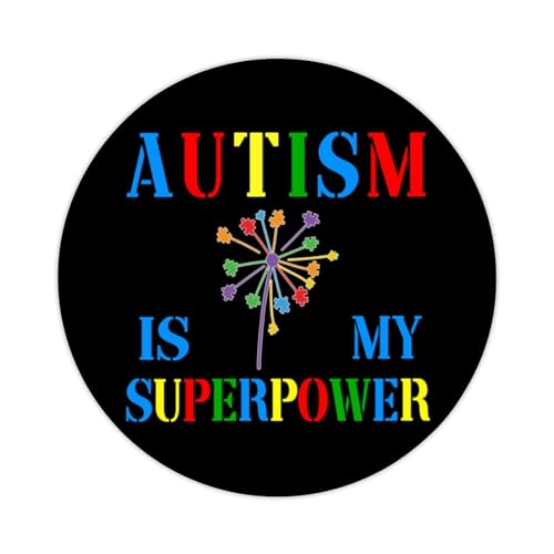 Zyadsinoudor Autism is My Superpower Vinyl-Laptop-Aufkleber, 50 Stück, Autismus, Eltern, langlebig, Vinyl-Aufkleber für Jungen, Mädchen, Lehrer, Belohnung, Basteln, Scrapbooking, 7,6 cm (3 Zoll) von Zyadsinoudor
