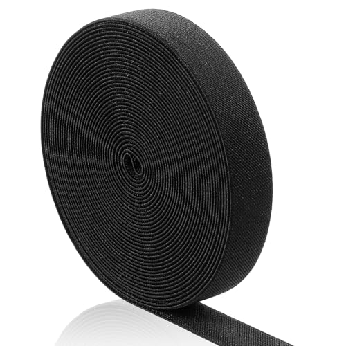 5,4 Yard Gummiband zum Nähen, Gummiband Doppelseitiges Köpergewebe Gewebt 2,5 cm Nähband Hohe Elastizität Schwarz Elastik Nähen Gummibänder für Taillenbänder, Hosen, Stirnbänder, Röcke, DIY Handwerk 5,4 Yard Gummiband zum Nähen, Gummiband Doppelseitiges Köpergewebe Gewebt 2,5 cm Nähband Hohe Elastizität Schwarz Elastik Nähen Gummibänder für Taillenbänder, Hosen, Stirnbänder, Röcke, DIY Handwerk von Zyghjort