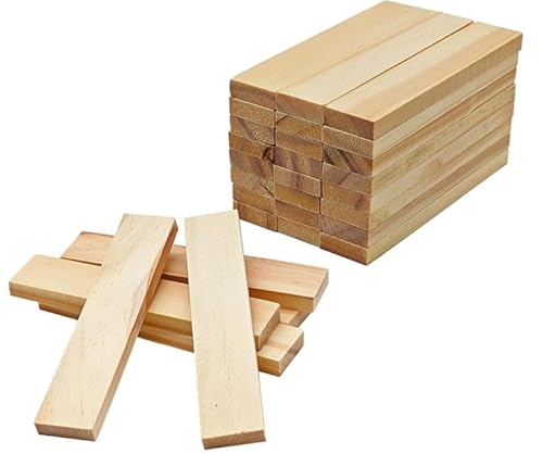 Zyiphor Set mit 100 rechteckigen Holz-Skulpturblöcken, unvollendet, für Basteln, Bau, Modellbau, Handwerk, Dekoration Zyiphor Set mit 100 rechteckigen Holz-Skulpturblöcken, unvollendet, für Basteln, Bau, Modellbau, Handwerk, Dekoration von Zyiphor