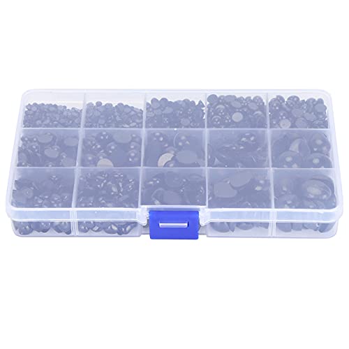 2575pcs Plastikaugen Nasen Pack Sicherheit DIY Craft Kit Spielzeug Puppen basteln Dreieck Runde Aufbewahrungsbox (2575 Schwarz) von ZykoXental