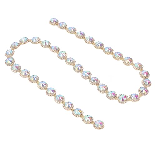 36 Zoll Sonnenblume Strass Kette funkelnde dekorative Strass Blumen kette für Kleidung Halskette DIY von ZykoXental