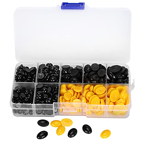 Plastikaugen Nasen Puppen Teddybär ausgestopfte Tiere DIY machen Spielzeugzubehör 580pcs Ausgezeichnete dauerhafte glatte Oberfläche für Handhandwerk geeignet (580 Stück pro Schachtel (schwarz + von ZykoXental