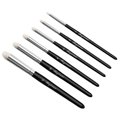 Zyluniy Dry Brush Pinsel Set 6 Stück Miniatur Drybrush Pinsel Modellbau Pinselset, Wolle Professioneller Trockenpinsel für Modellbau Warhammer 40k Acryl Aquarell Miniaturen (6 Stück) von Zyluniy