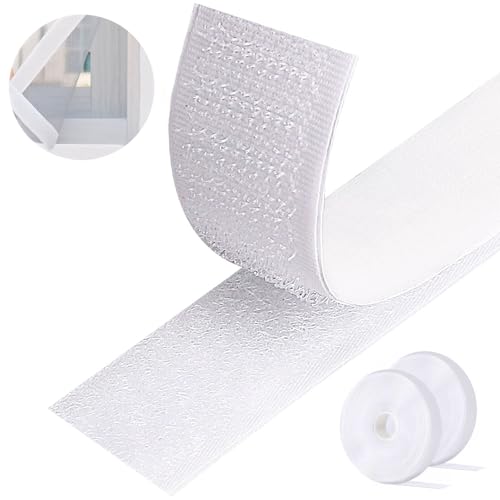 Zyluniy Klettband Selbstklebend Extra Stark, 8M Doppelseitig Klebende mit Klettverschluss Selbstklebendes Klebepad Flauschband und Hakenband, Klettband für Wände, Boden, Fenster, Tür, 20mm Breit, Weiß Zyluniy Klettband Selbstklebend Extra Stark, 8M Doppelseitig Klebende mit Klettverschluss Selbstklebendes Klebepad Flauschband und Hakenband, Klettband für Wände, Boden, Fenster, Tür, 20mm Breit, Weiß von Zyluniy
