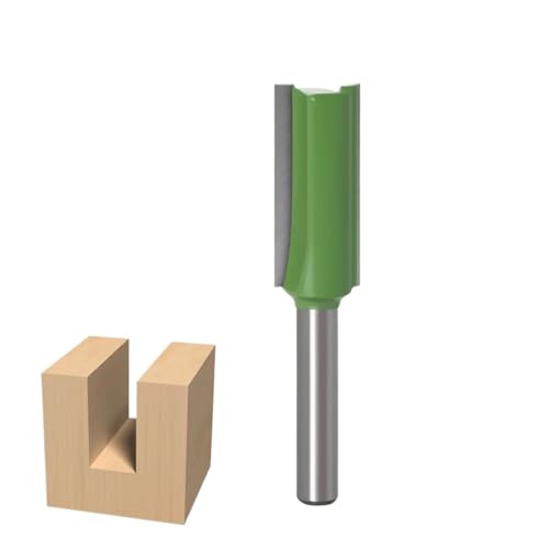 1/4 Zoll 6 mm Schaft Einzel-/Doppelschneidfräser, gerader Fräser for Holz, 6 mm Hartmetall-Fräser, Holzbearbeitungswerkzeug-Set für Spanplatten, Holzbearbeitung(6x12x30mm) von Zymjzbetic