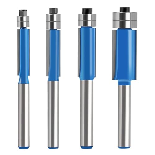 1 STÜCK 1/4 "6,35 MM 6 MM Schaft Fräser Holzschnitzerei Doppellager Bündigfräser Fräser Holzbearbeitung Holz Bit Planfräser für Spanplatten, Holzbearbeitung(05) von Zymjzbetic