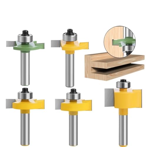 1 stück 8mm Schaft T-Sloting Router Bit Bit Mit Lager Holz Slot Fräser T Typ Rabbeting holzbearbeitung Werkzeug for Holz für Spanplatten, Holzbearbeitung(8x31x5mm) von Zymjzbetic