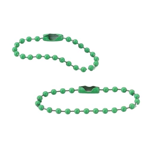 100 Teile/los 10 Cm Eisen Bunte Kugelkette Passt Schlüsselanhänger Schlüsselanhänger Puppen Label Hand Tag Stecker DIY Schmuck Machen für DIY-Kunsthandwerk, hängende Ornamente, Schlüss(Green,10cm) von Zymjzbetic
