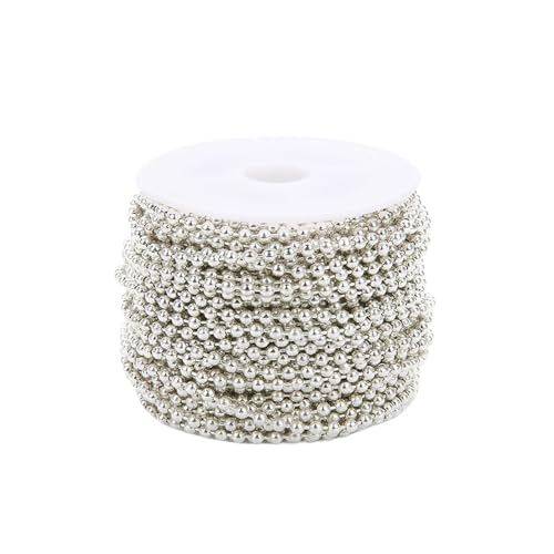 10yards/rolle Breite 1,5/2/2,4mm 7 Farben Metall Eisen Ball Perle Link Ketten Halskette kette Erkenntnisse for DIY Schmuck Machen für DIY-Kunsthandwerk, hängende Ornamente, Schlüss(Silver,1.5mm) von Zymjzbetic