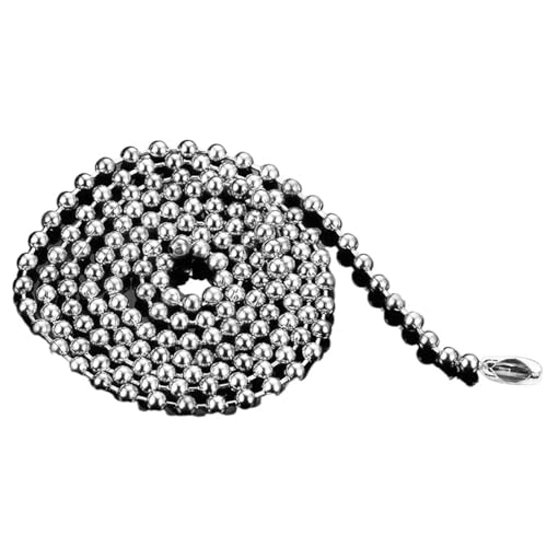 12 Stück 3 Farben Breite 2,4 Mm Edelstahl Perlen Kugelkette Halskette Armband Schlüsselanhänger For Männer/Frauen Schmuck Perlenkette für DIY-Kunsthandwerk, hängende Ornamente, Schlüss(25cm,Silver) 12 Stück 3 Farben Breite 2,4 Mm Edelstahl Perlen Kugelkette Halskette Armband Schlüsselanhänger For Männer/Frauen Schmuck Perlenkette für DIY-Kunsthandwerk, hängende Ornamente, Schlüss(25cm,Silver) von Zymjzbetic